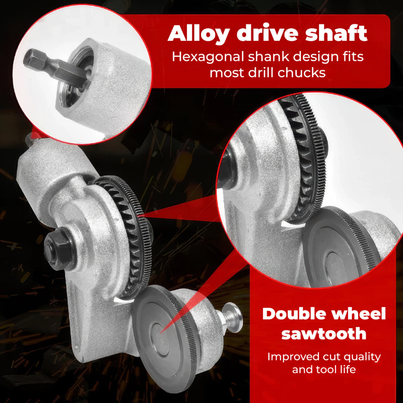 Heavy-Duty Titanium Drill Nibbler | Precision Sheet Metal Cutter