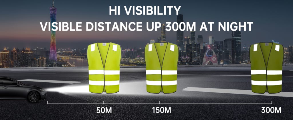 Professional Construction High-Visibility Safety Vest - Neon Yellow